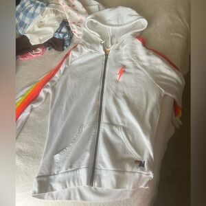 Aviator Nation white zip up